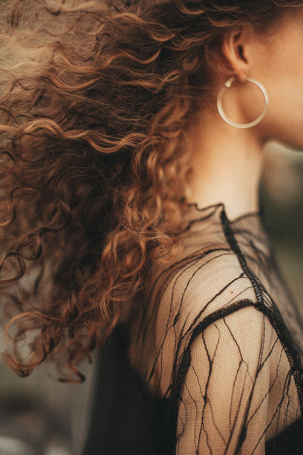 woman earrings portrait